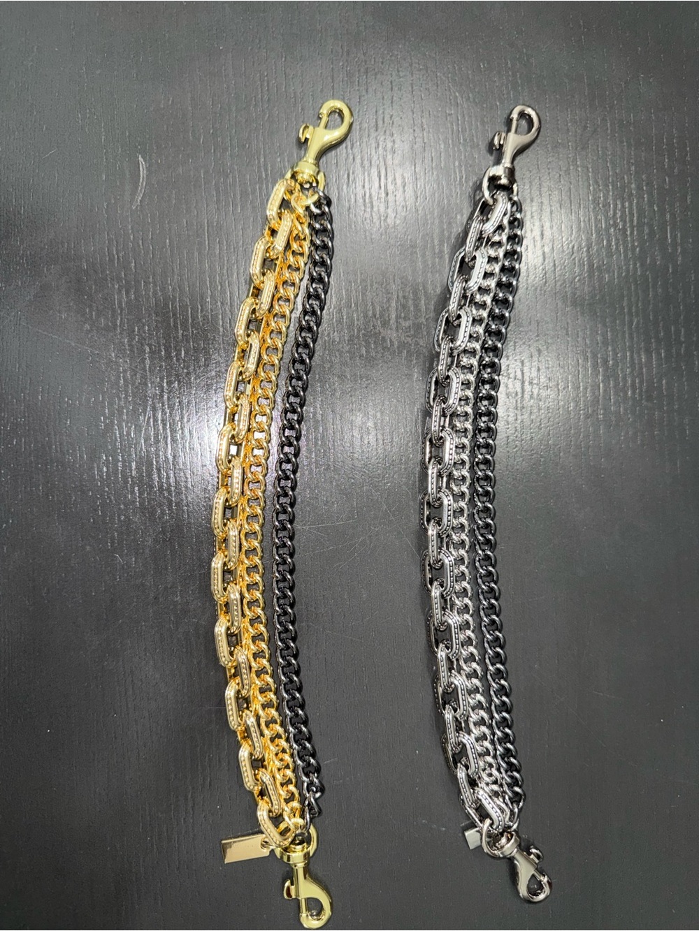 Three Chain Metal Link Bag Chains- Pick your color - Picture 2 of 3